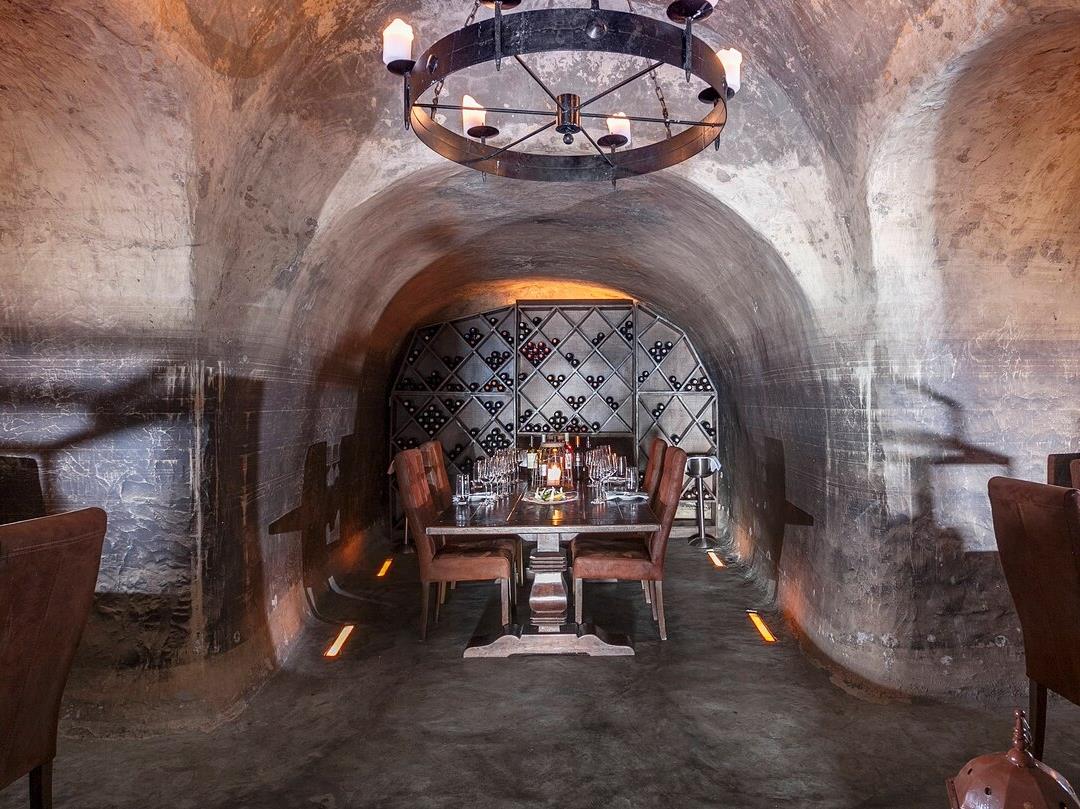 Cave dining at Mystique in Santorini Greece