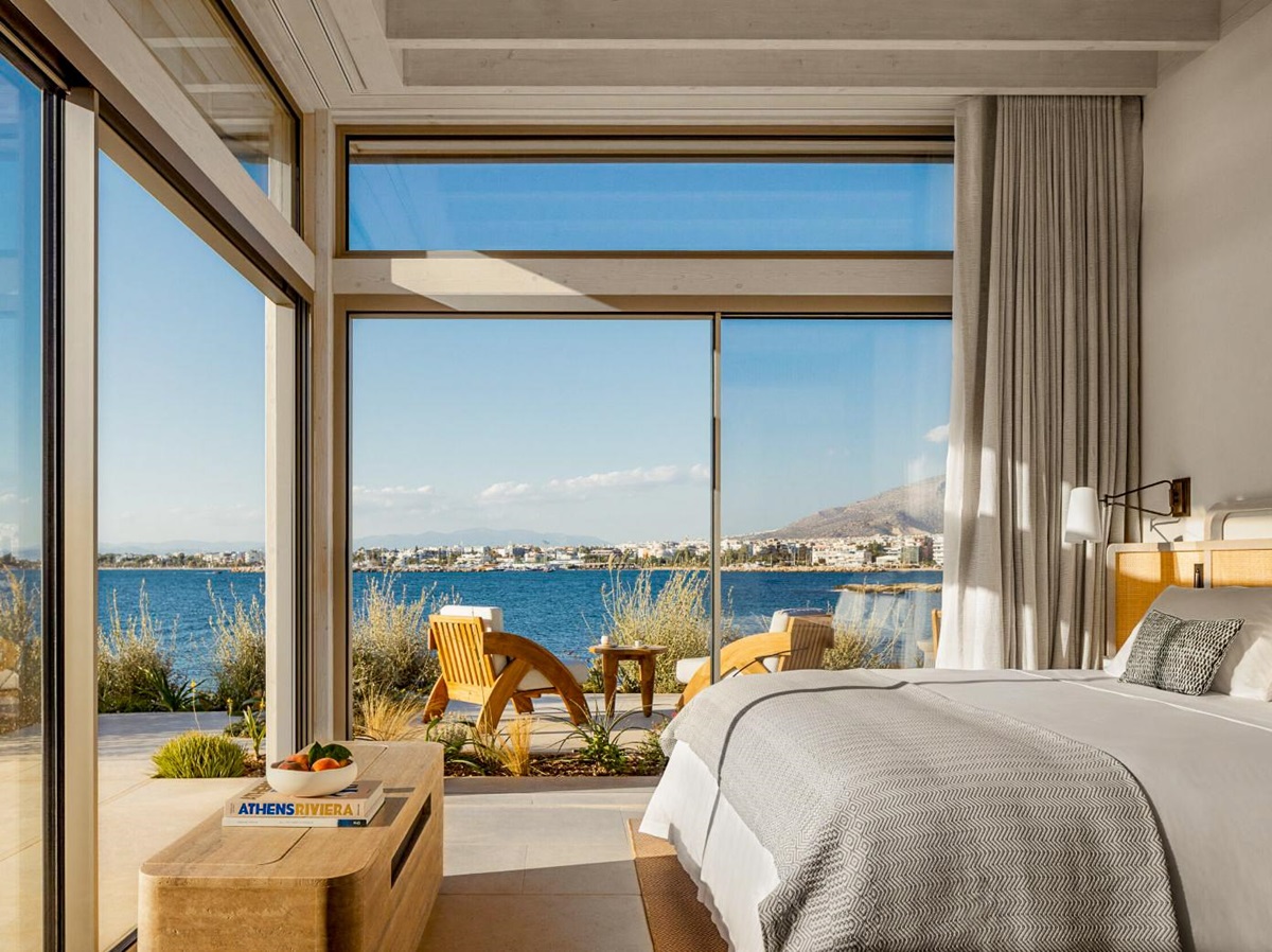 Villa bedroom at One&Only Aesthesis in Athens