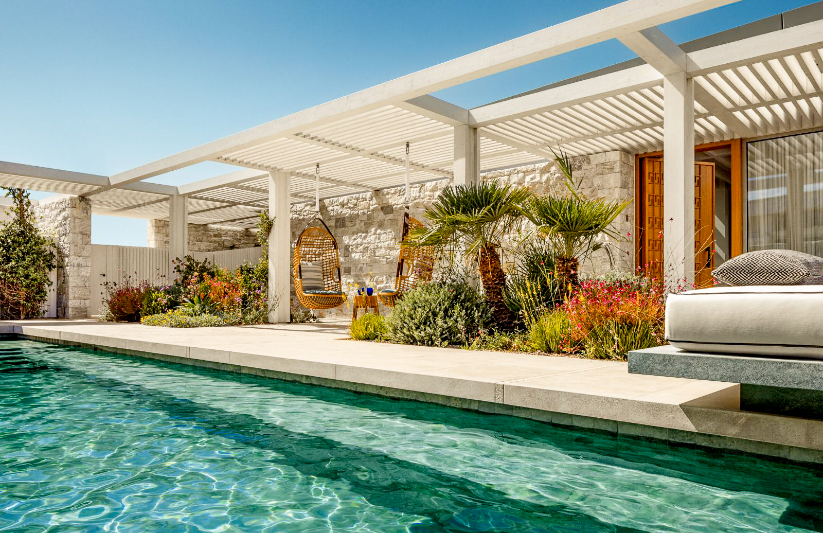 Main villa swimming pool at One&Only Aesthesis in Athens