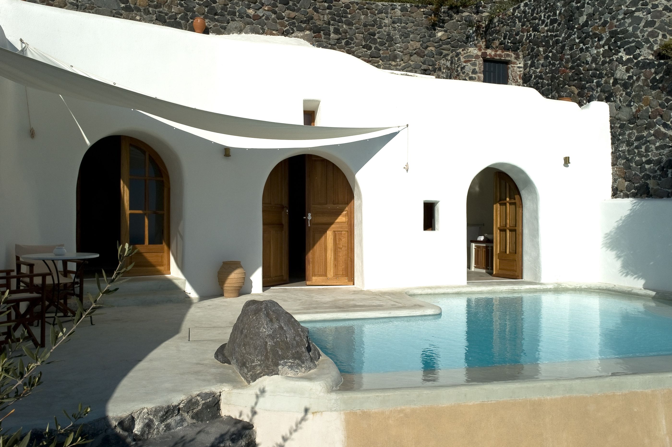Exteriors of Perivolas Traditional Houses, Greece