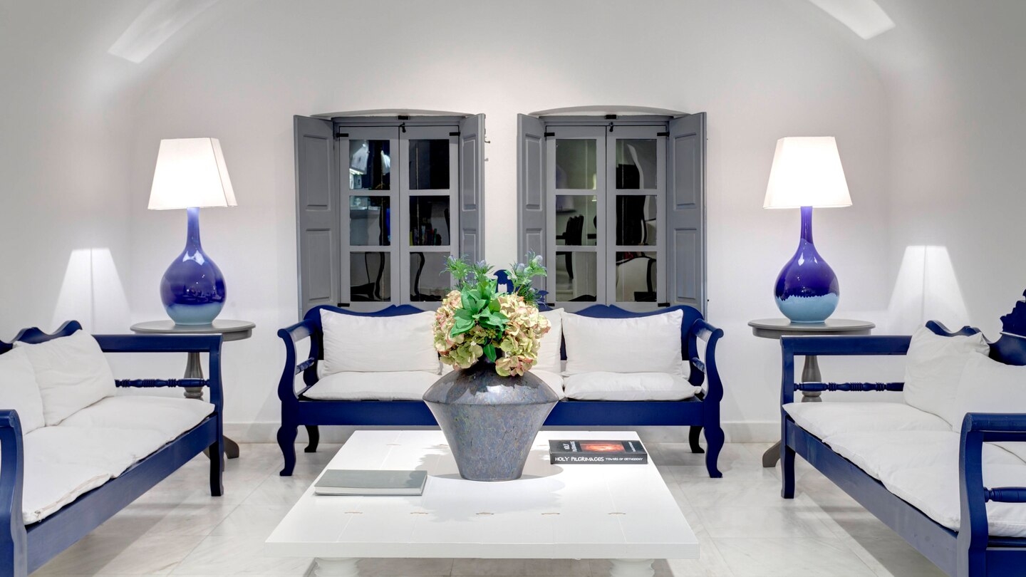 Living space at Vedema Santorini Greece