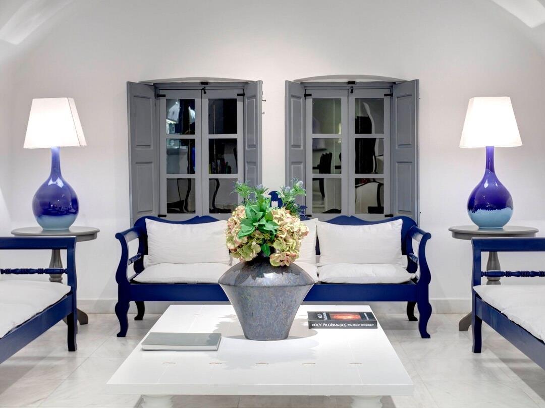 Living space at Vedema Santorini Greece