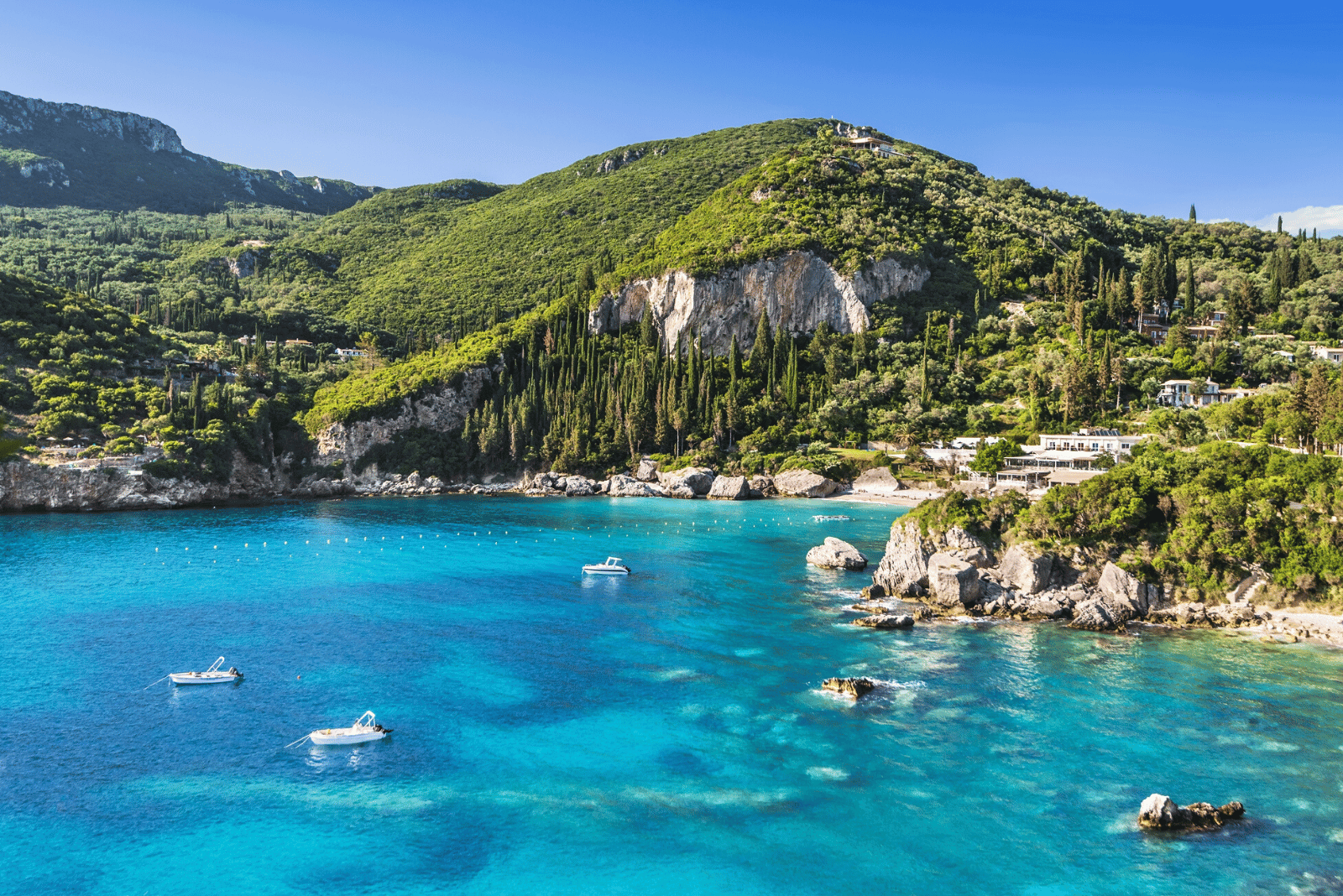 Beautiful bay near Paleokastritsa Villa, Corfu, Greece