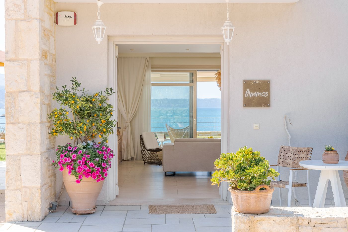 Entrance at Villa Ammos