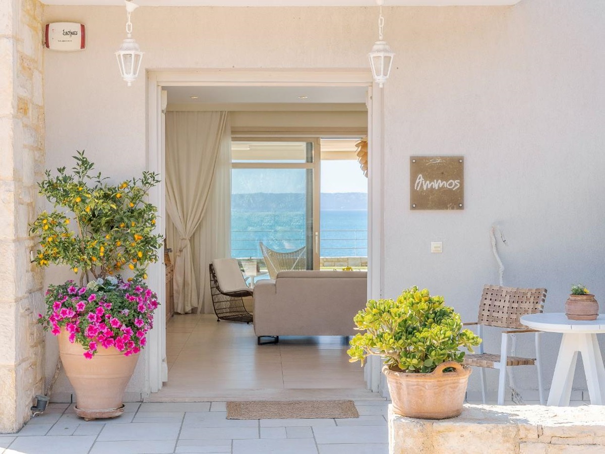 Entrance at Villa Ammos