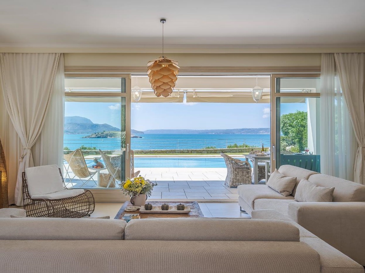 Living room at Villa Ammos