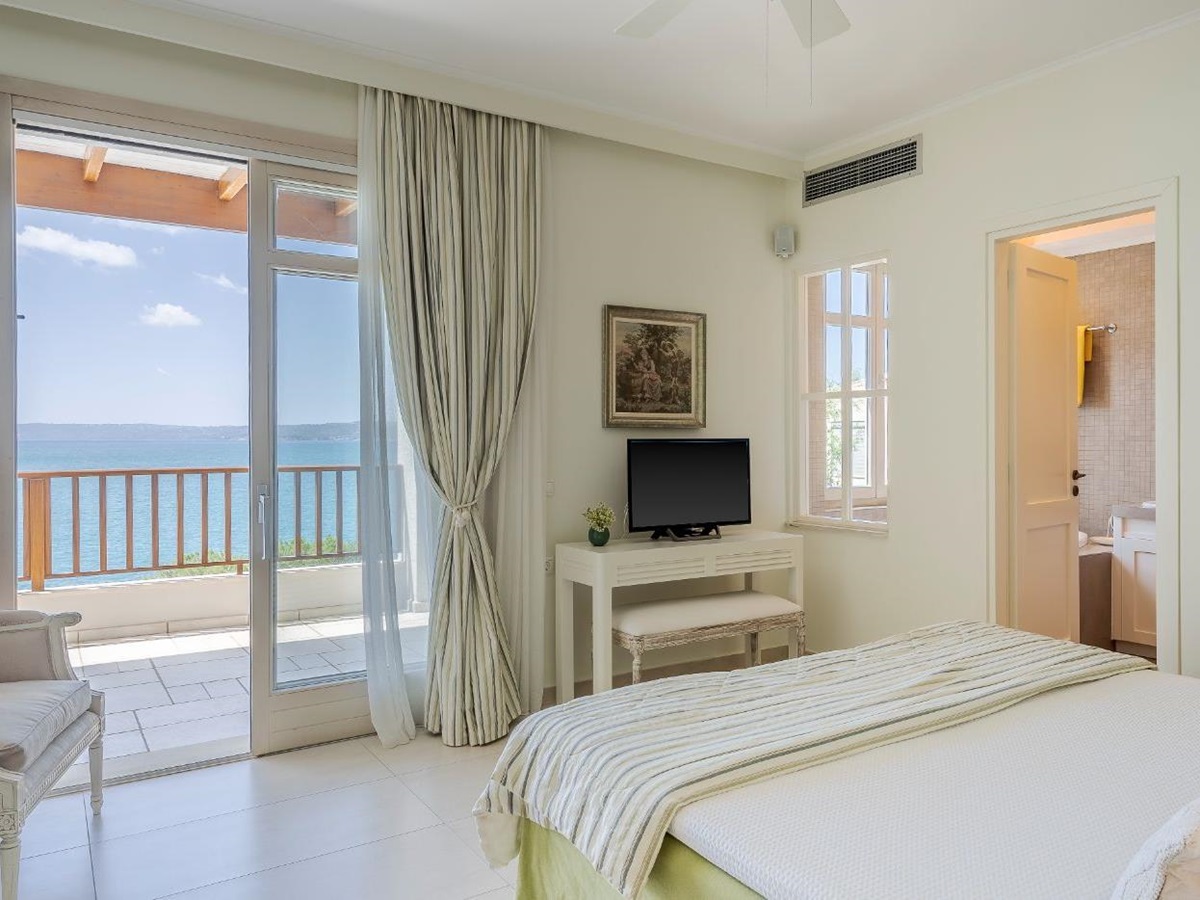 Master bedroom at Villa Ammos
