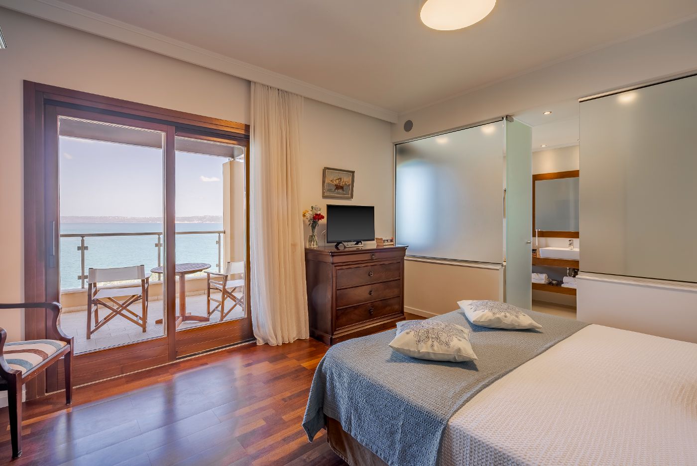 Master bedroom at Villa Anemos