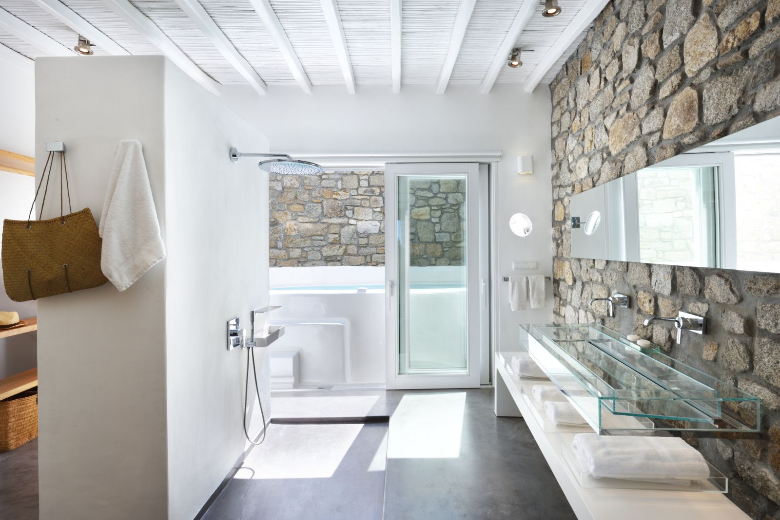 En suite bathroom bathed in sunlight