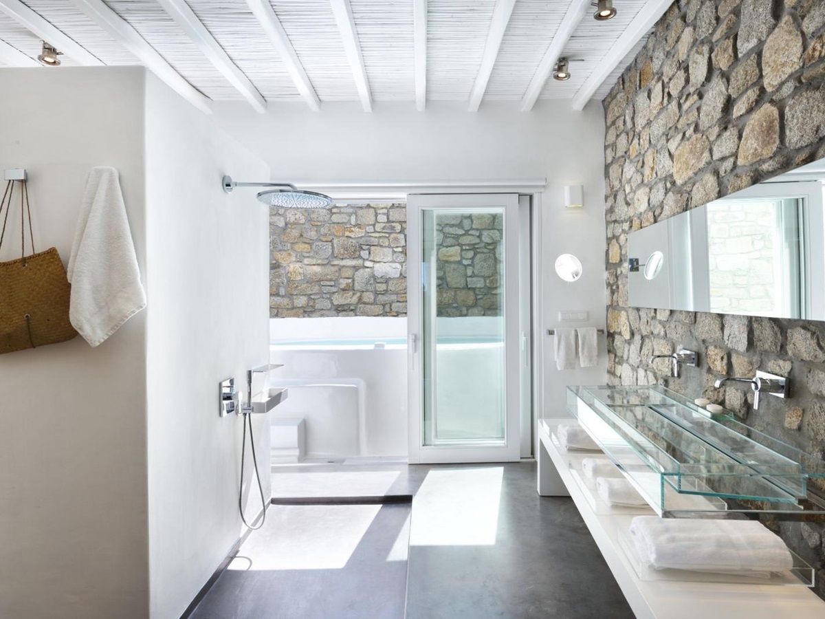 En suite bathroom bathed in sunlight