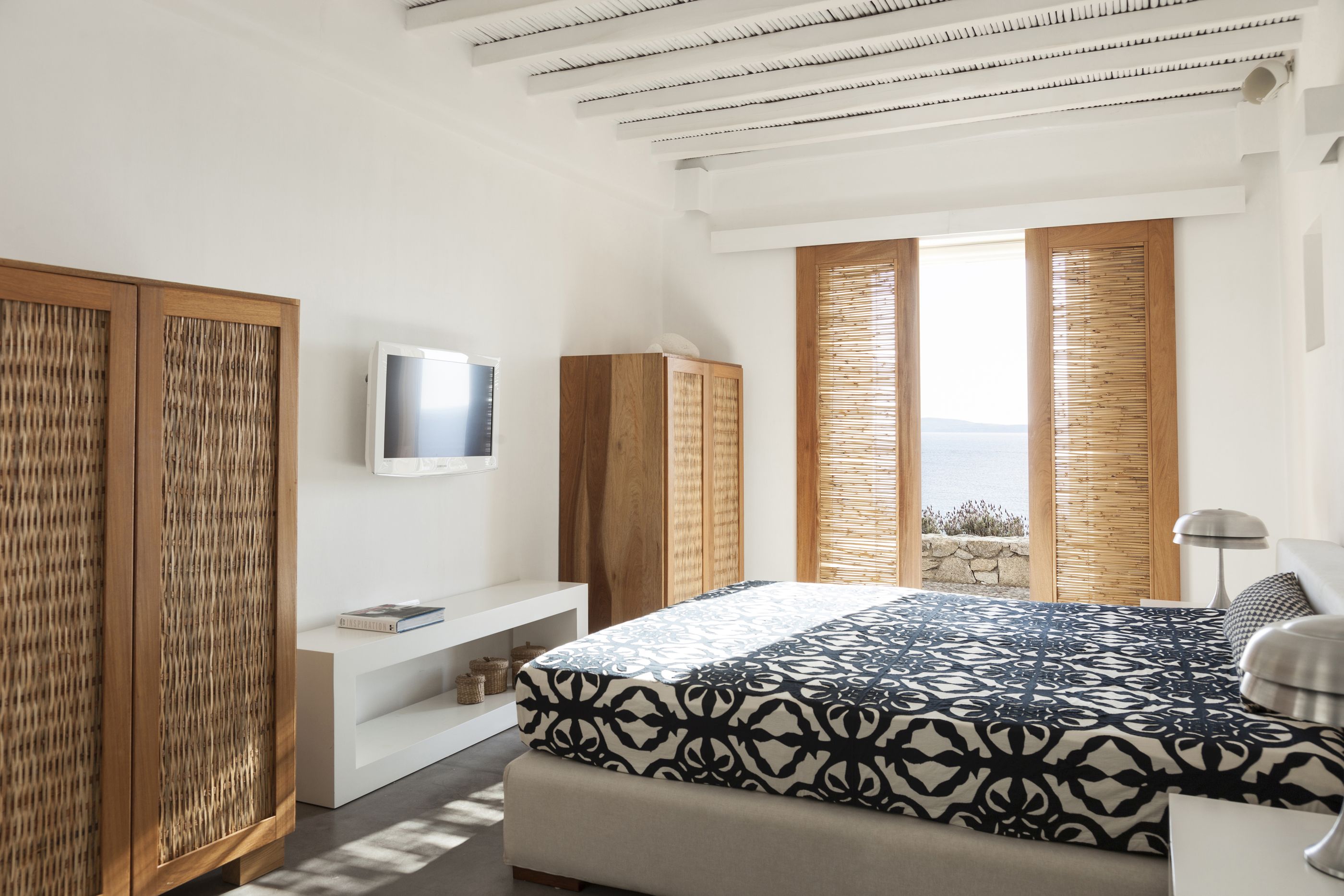 double bedroom with view at Apollonia, Mykonos, Greece
