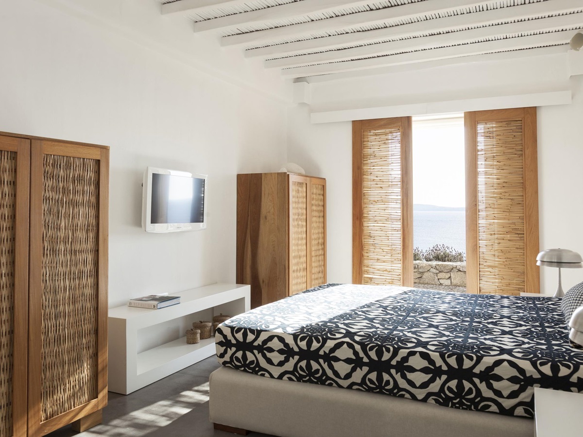 double bedroom with view at Apollonia, Mykonos, Greece
