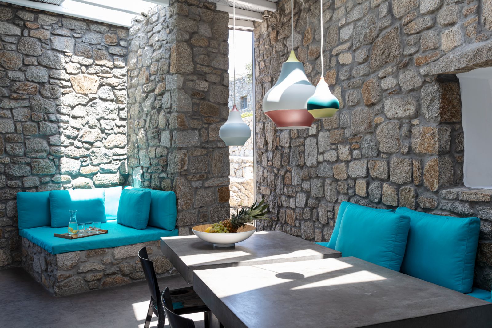 outdoor seating area at villa Apollonia