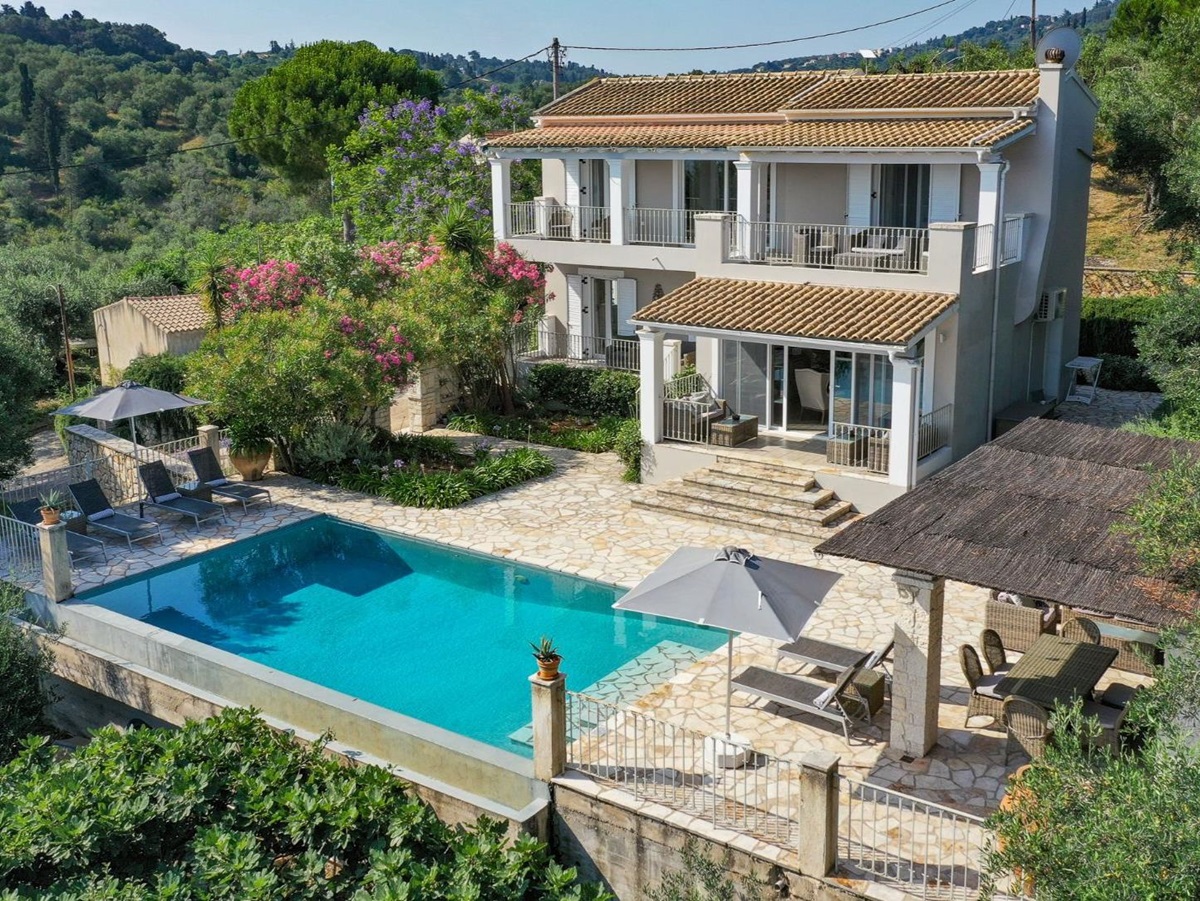 Aerial view of Eremitis, Corfu