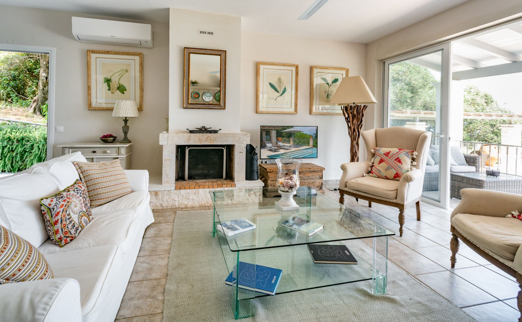 Living room at Eremitis, Corfu