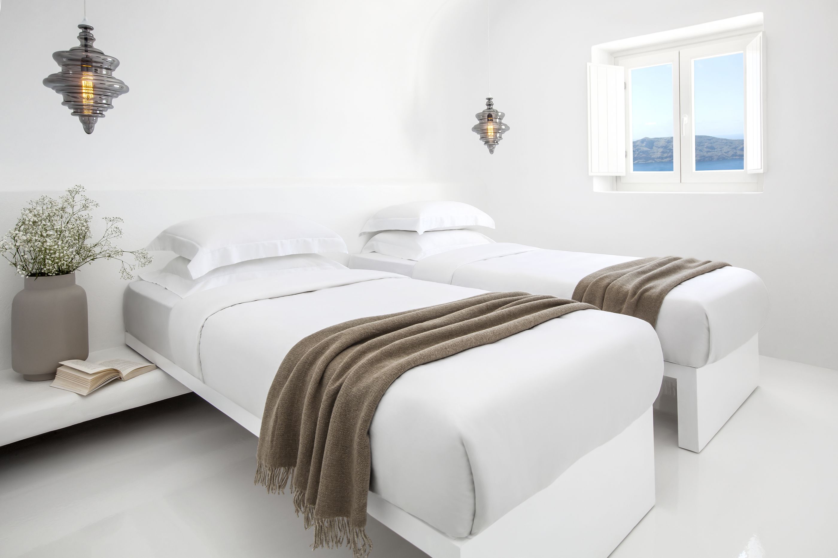The twin bedroom in Erossea, Greece