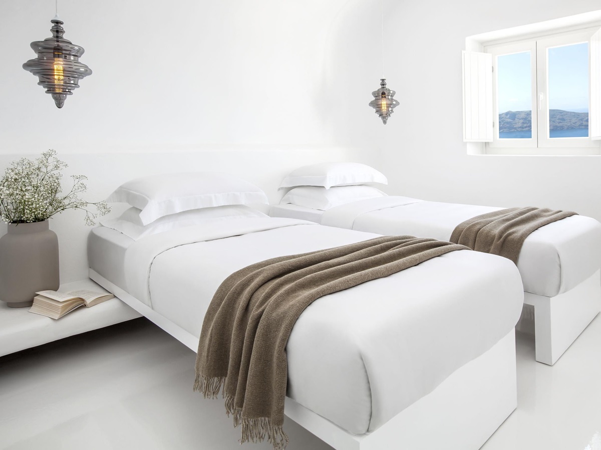 The twin bedroom in Erossea, Greece