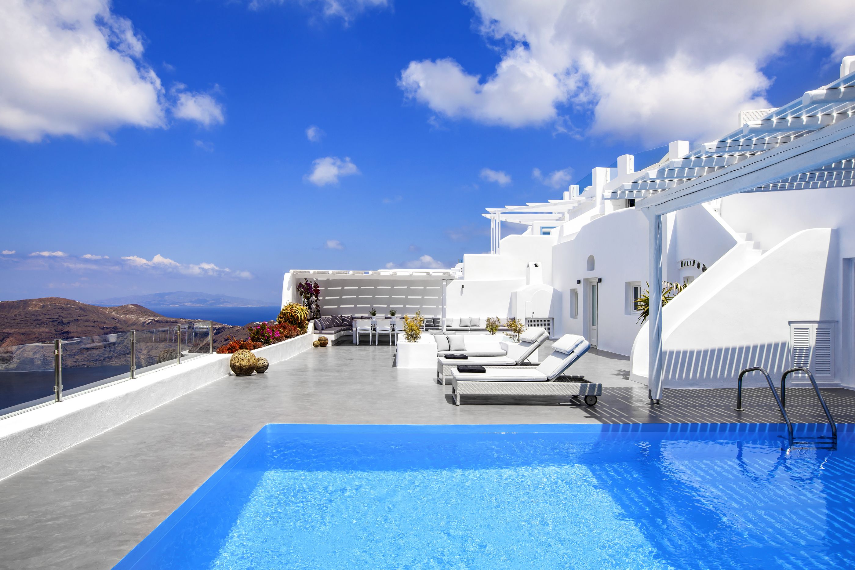 The swimming pool of Erossea, Greece