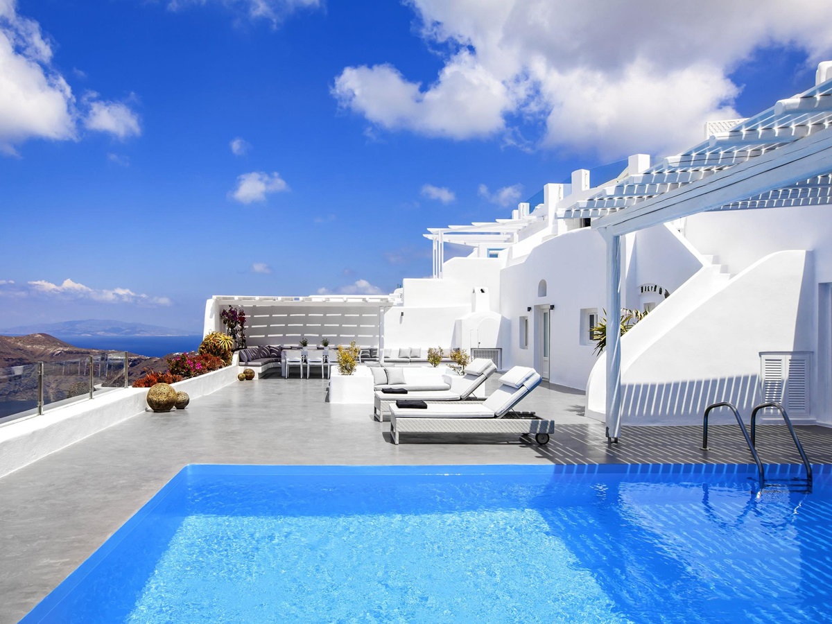 The swimming pool of Erossea, Greece