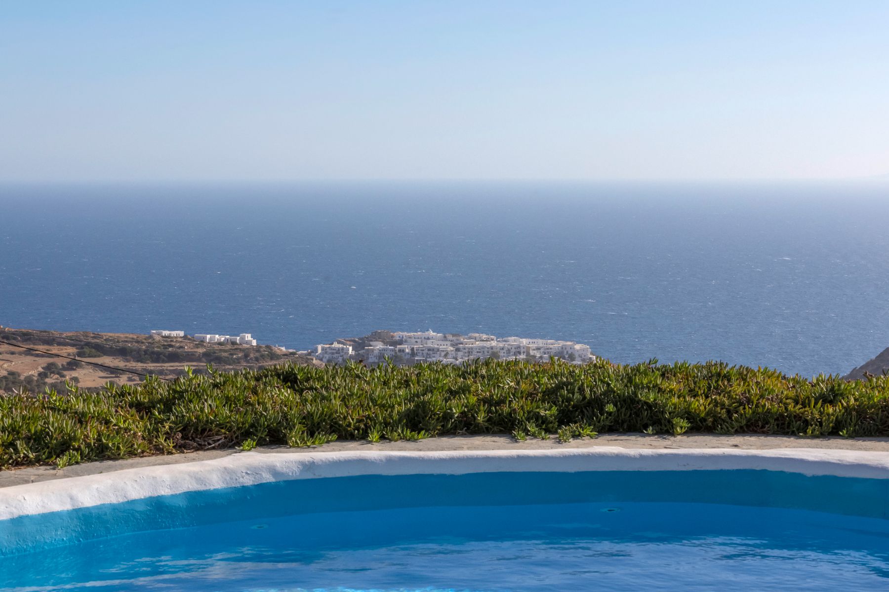 Pool with sea view at Exambella, Sifnos