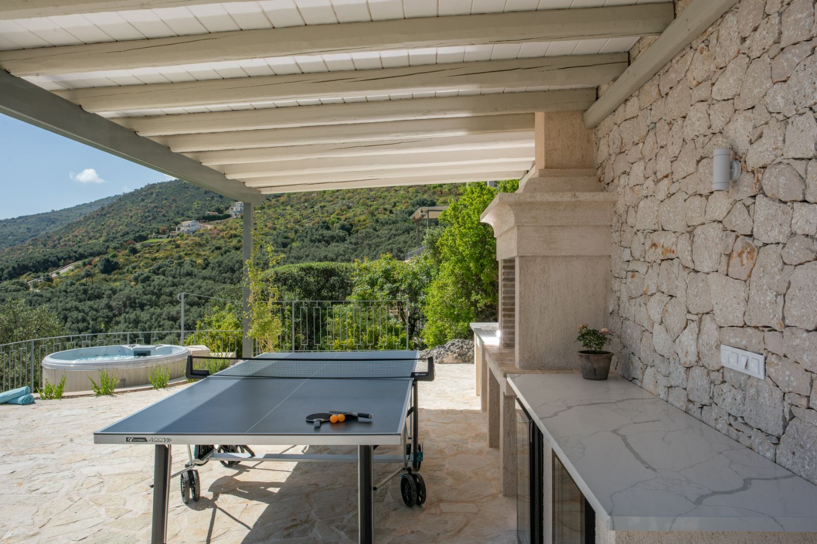 Games area at Kalamaki Bay in Corfu