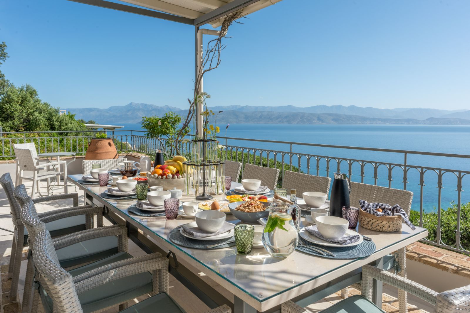 Outdoor Dining at Kalamaki Bay in Corfu