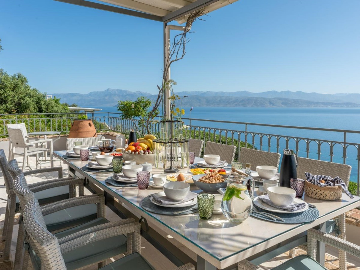 Outdoor Dining at Kalamaki Bay in Corfu