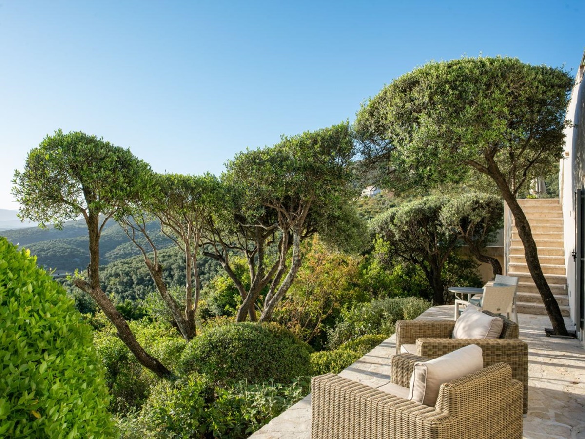 Outdoor Seating View at Kalamaki Bay in Corfu