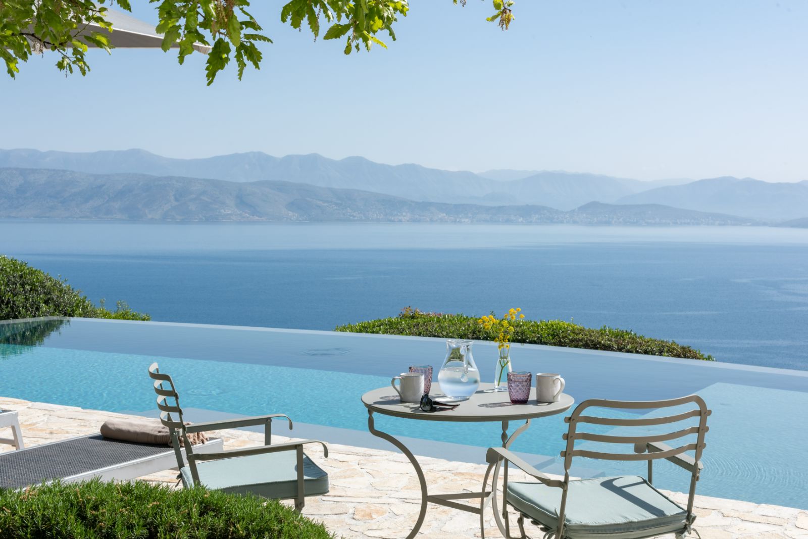 Pool View at Kalamaki Bay in Corfu