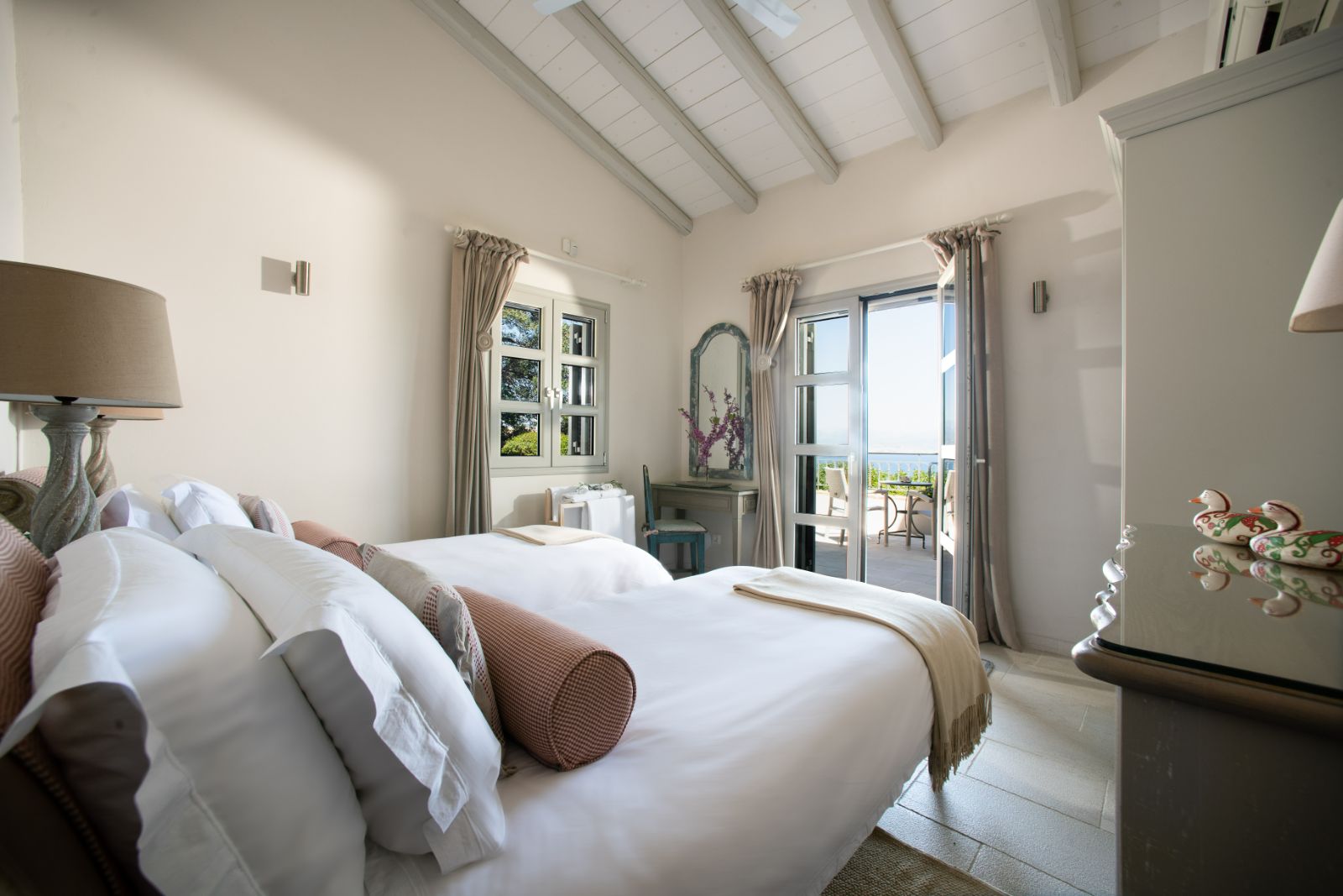 Twin Bedroom at Kalamaki Bay in Corfu