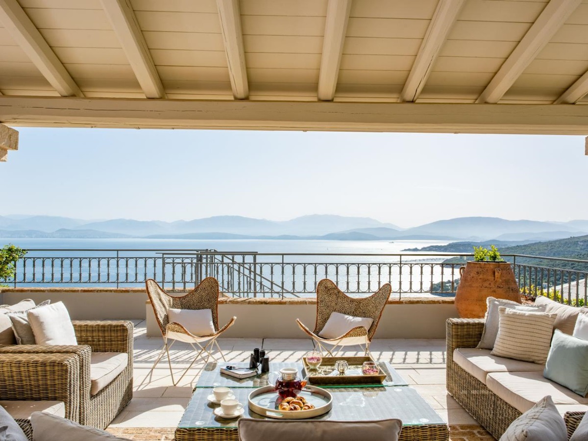 View at Kalamaki Bay in Corfu