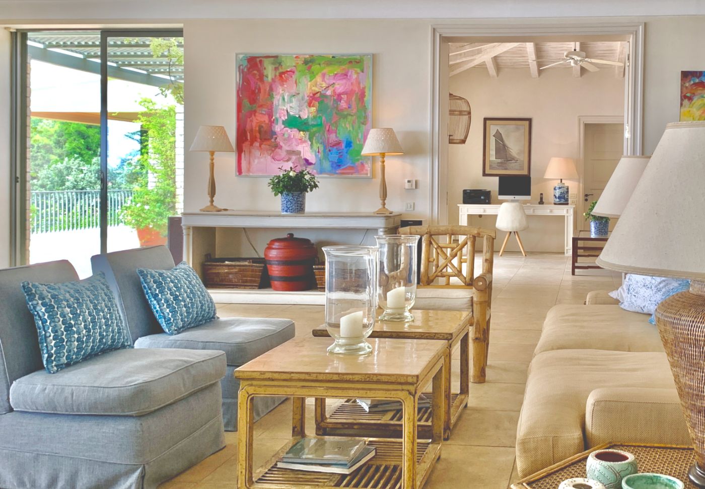 Living room at Kanoni Estate
