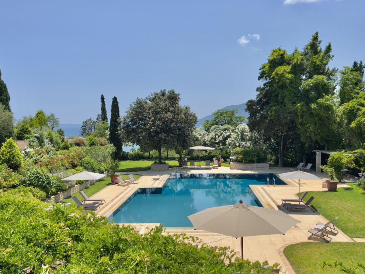 Pool and gardens at Kanoni Estate