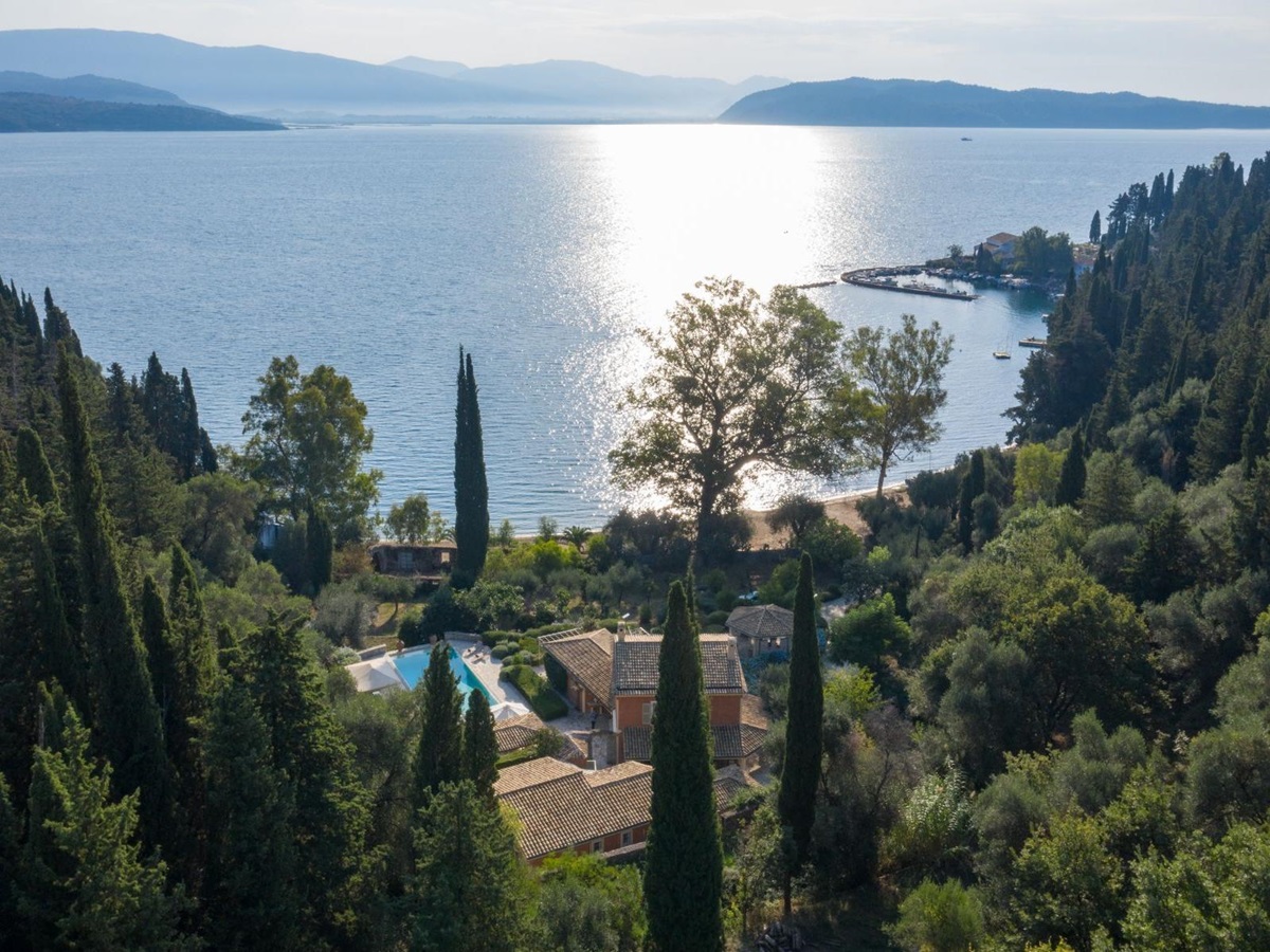View of sea at Kouloura Beach House in Corfu