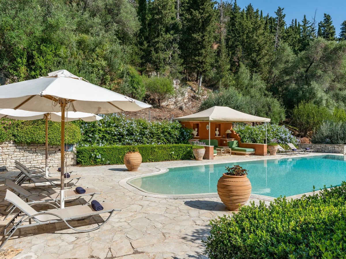 Pool at Kouloura Beach House in Corfu