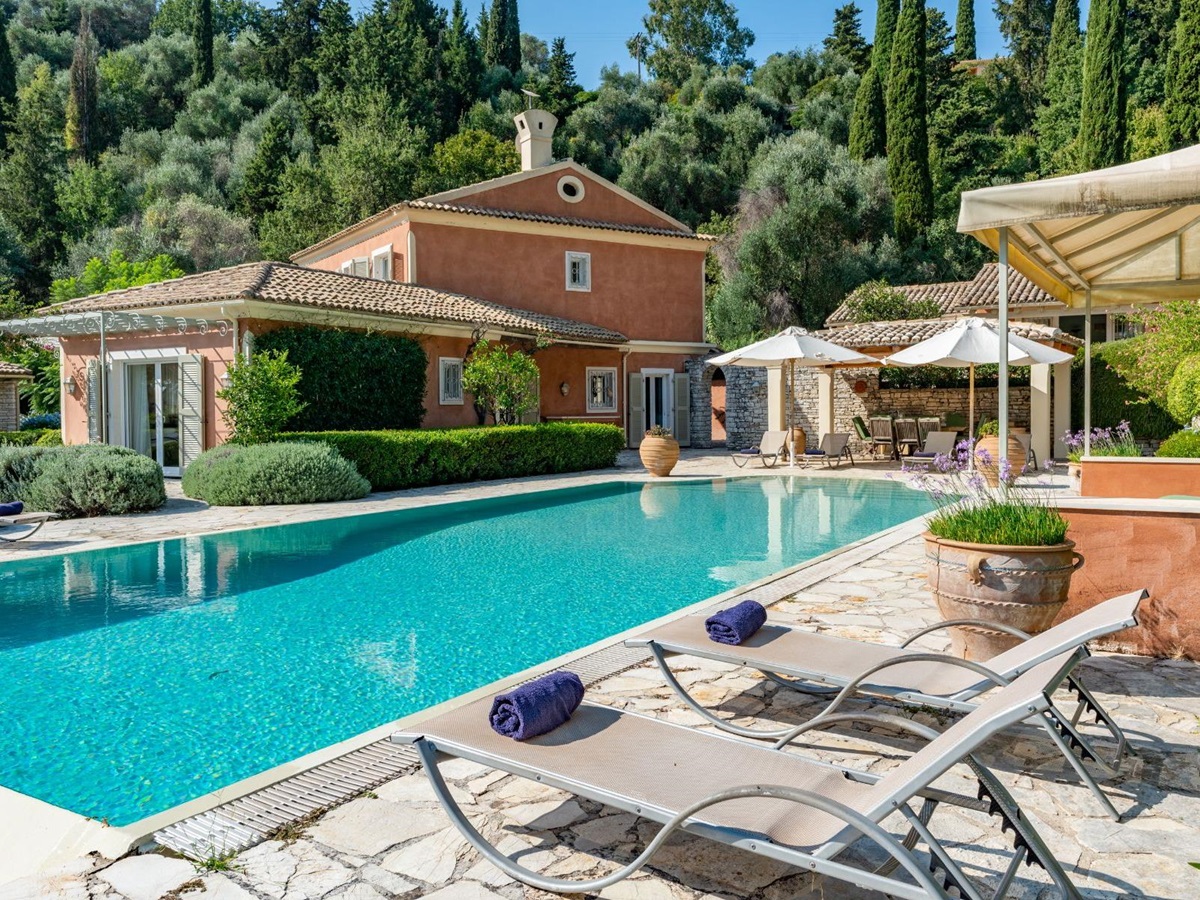 Pool at Kouloura Beach House in Corfu