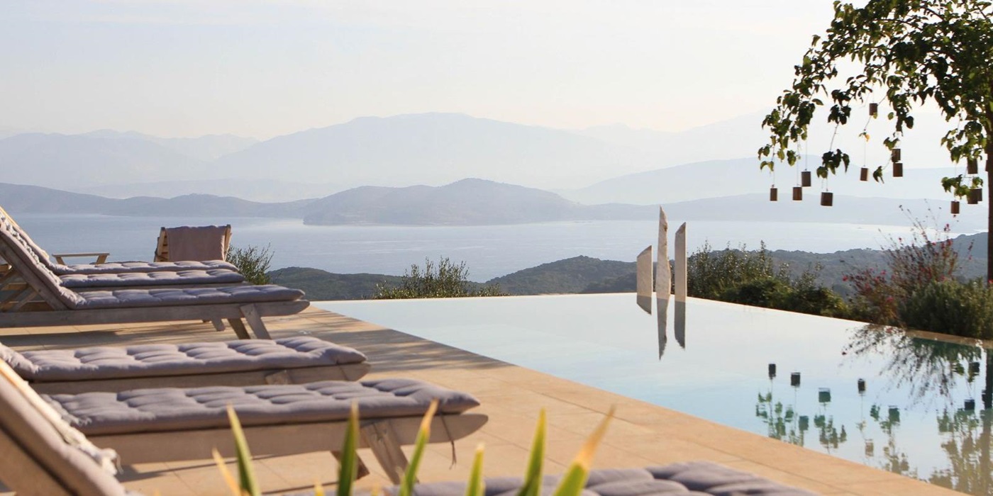 Pool View at Lemon Tree House in Corfu