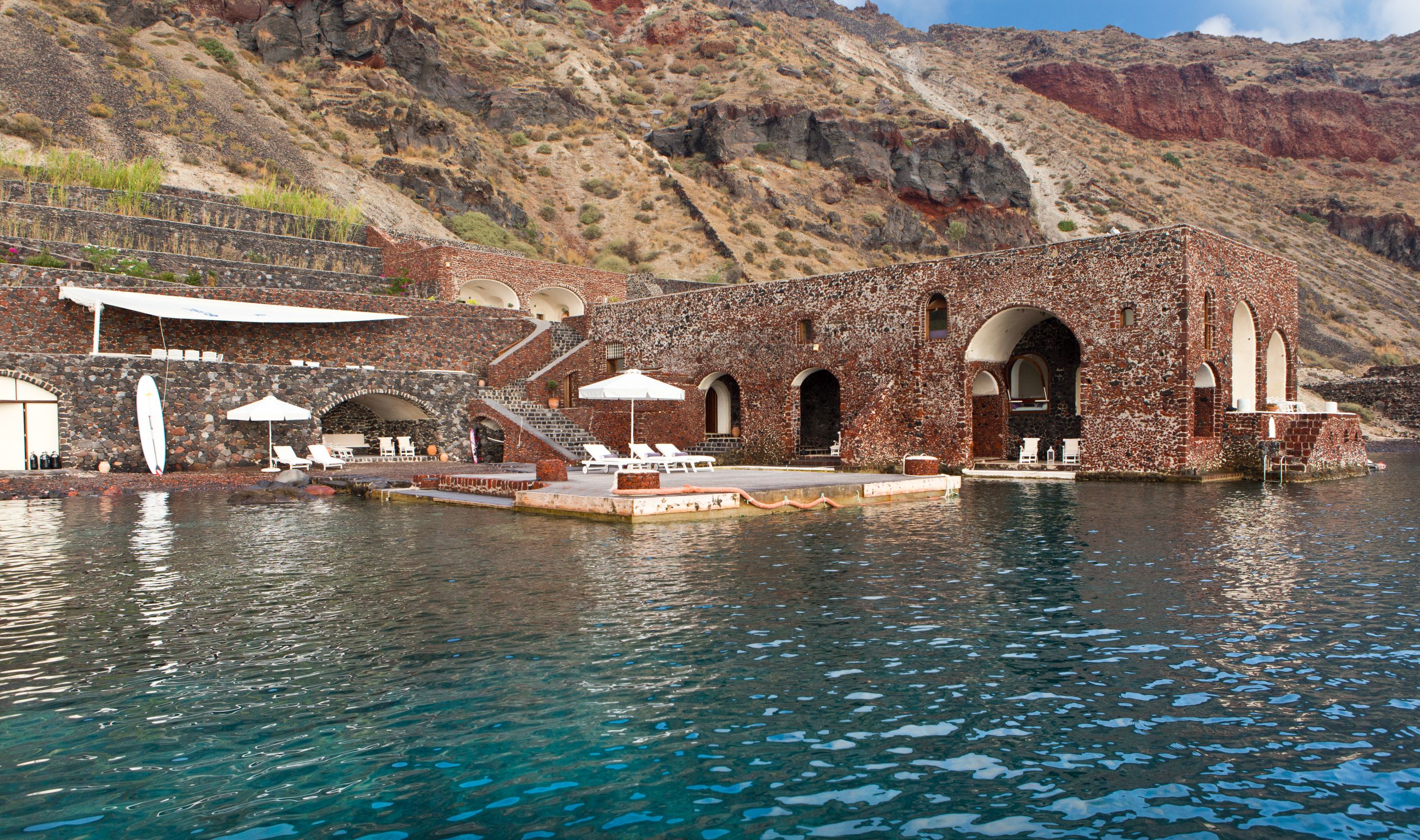 exterior view of  the Hideaway in Greece