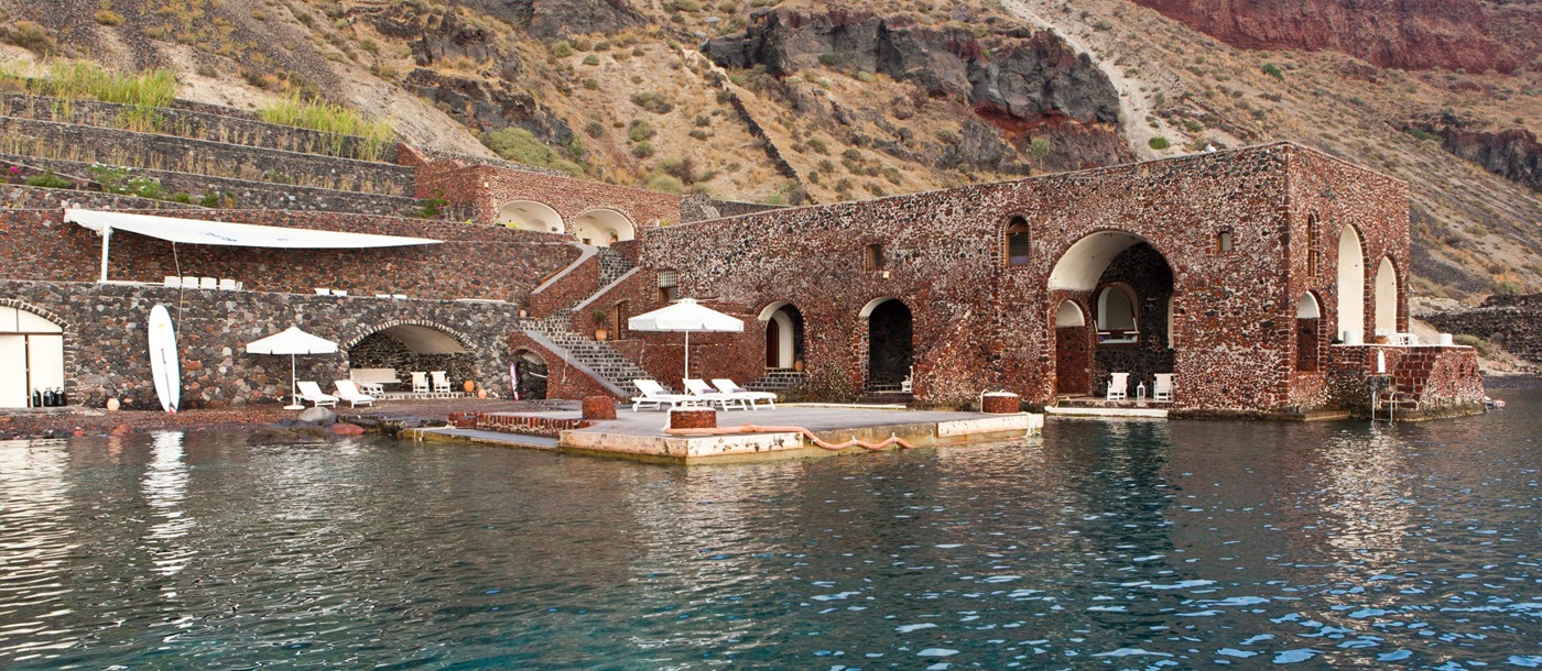 exterior view of  the Hideaway in Greece