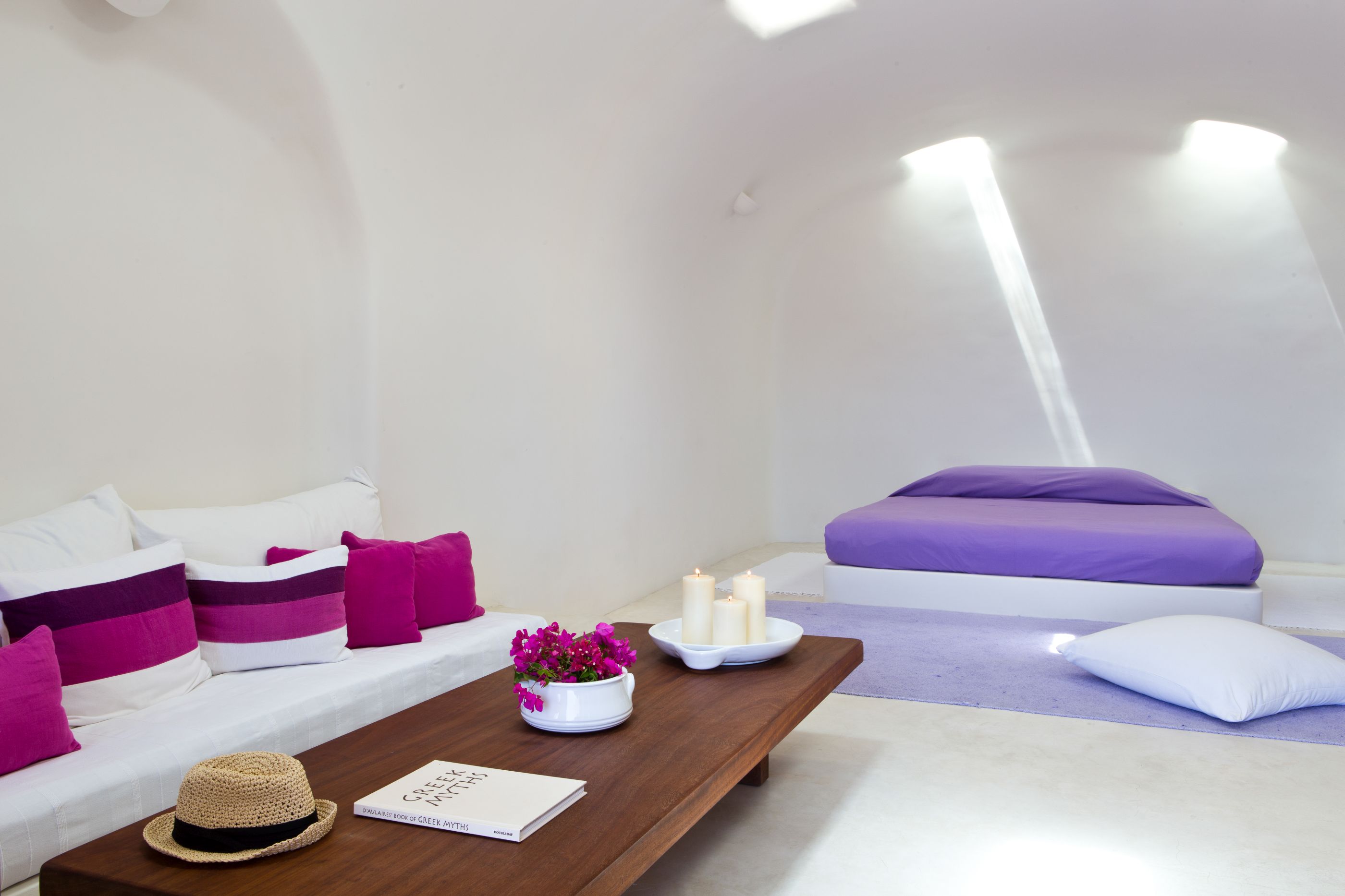 bedroom at  the Hideaway in Greece