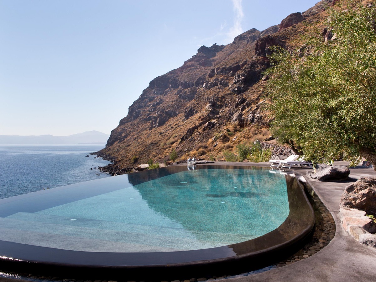 Swimming pool of The Hideaway in Greece