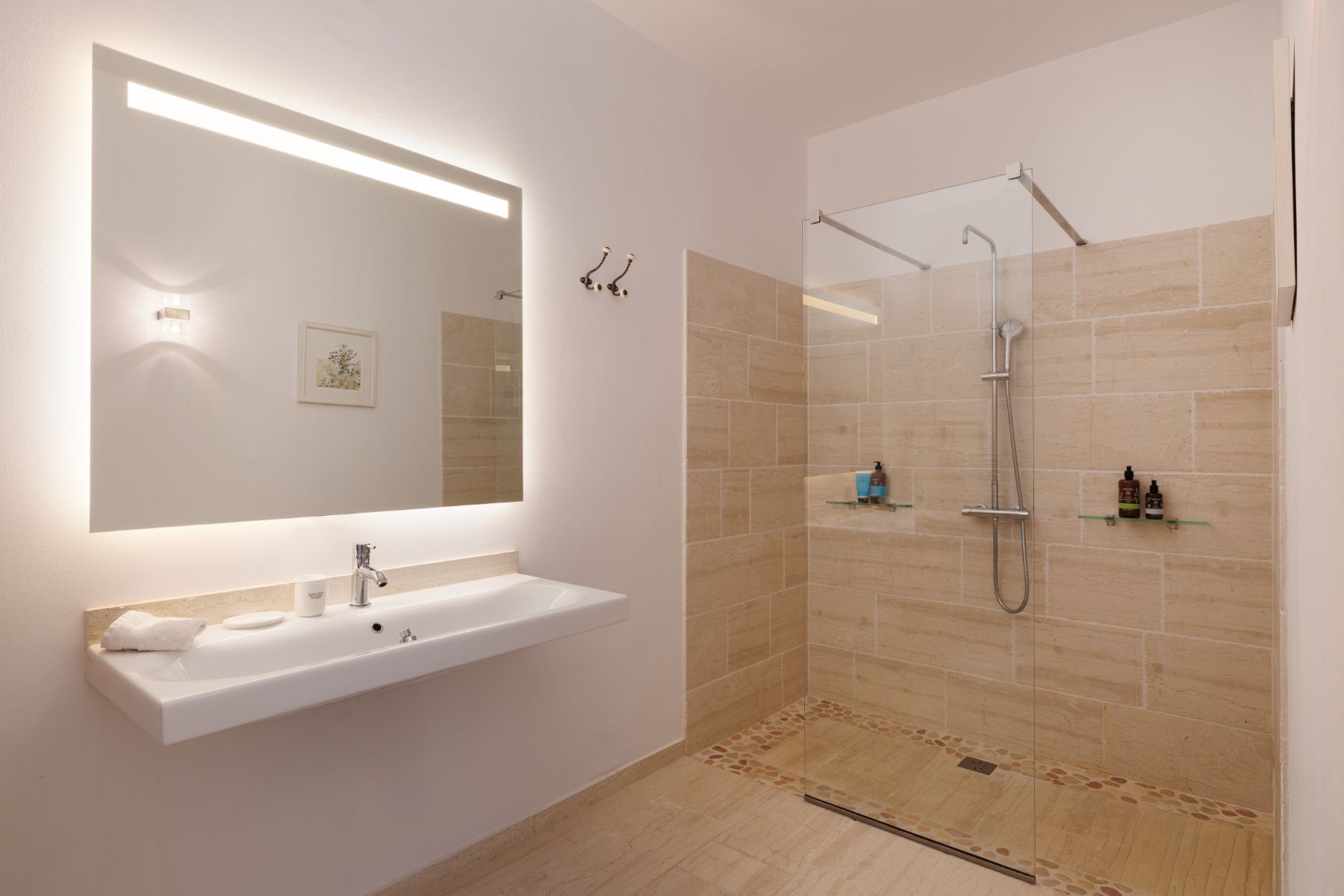 Bathroom with shower at Thinali, Corfu