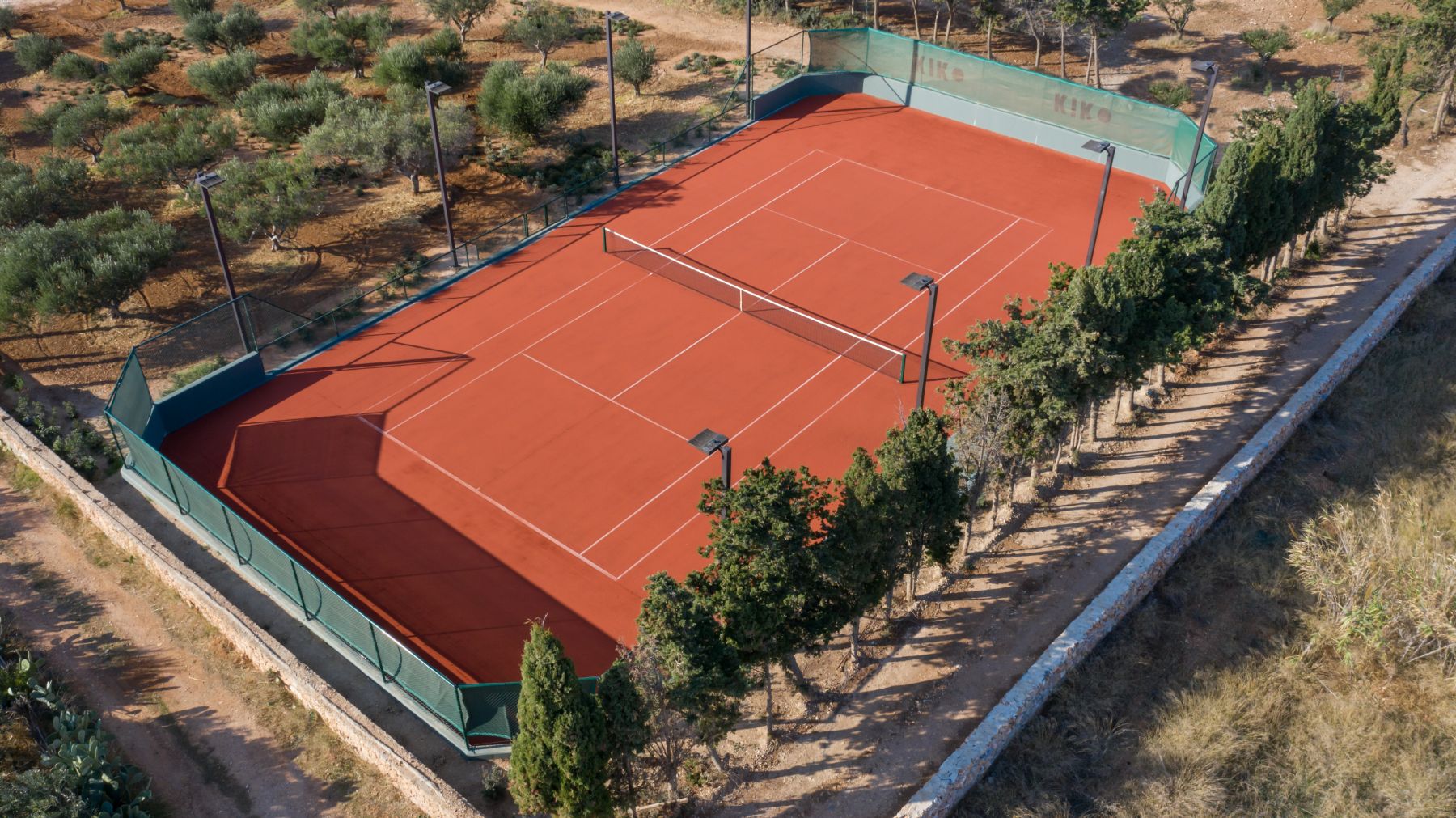 Tennis court at Villa Aliki, Paros
