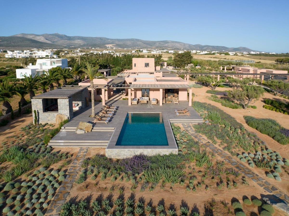 Aerial view of Villa Aliki, Paros