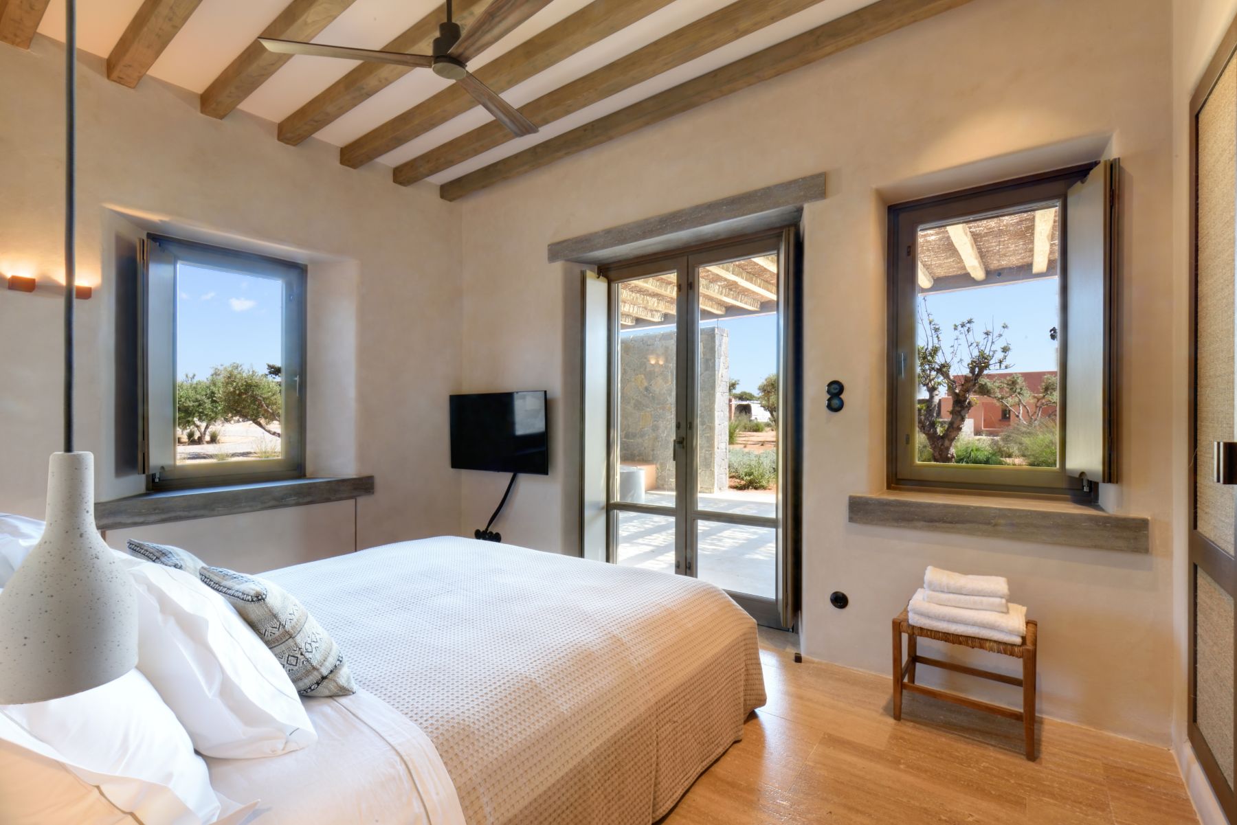 Double bedroom at Villa Aliki, Paros