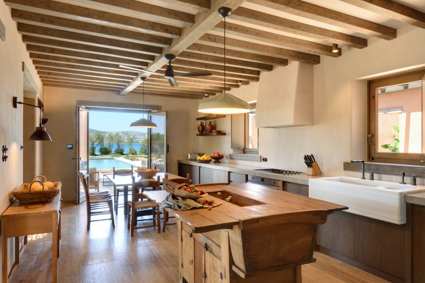 Kitchen at Villa Aliki, Paros