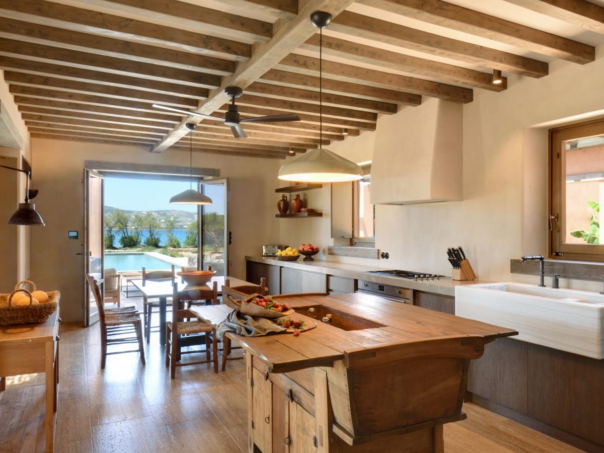 Kitchen at Villa Aliki, Paros