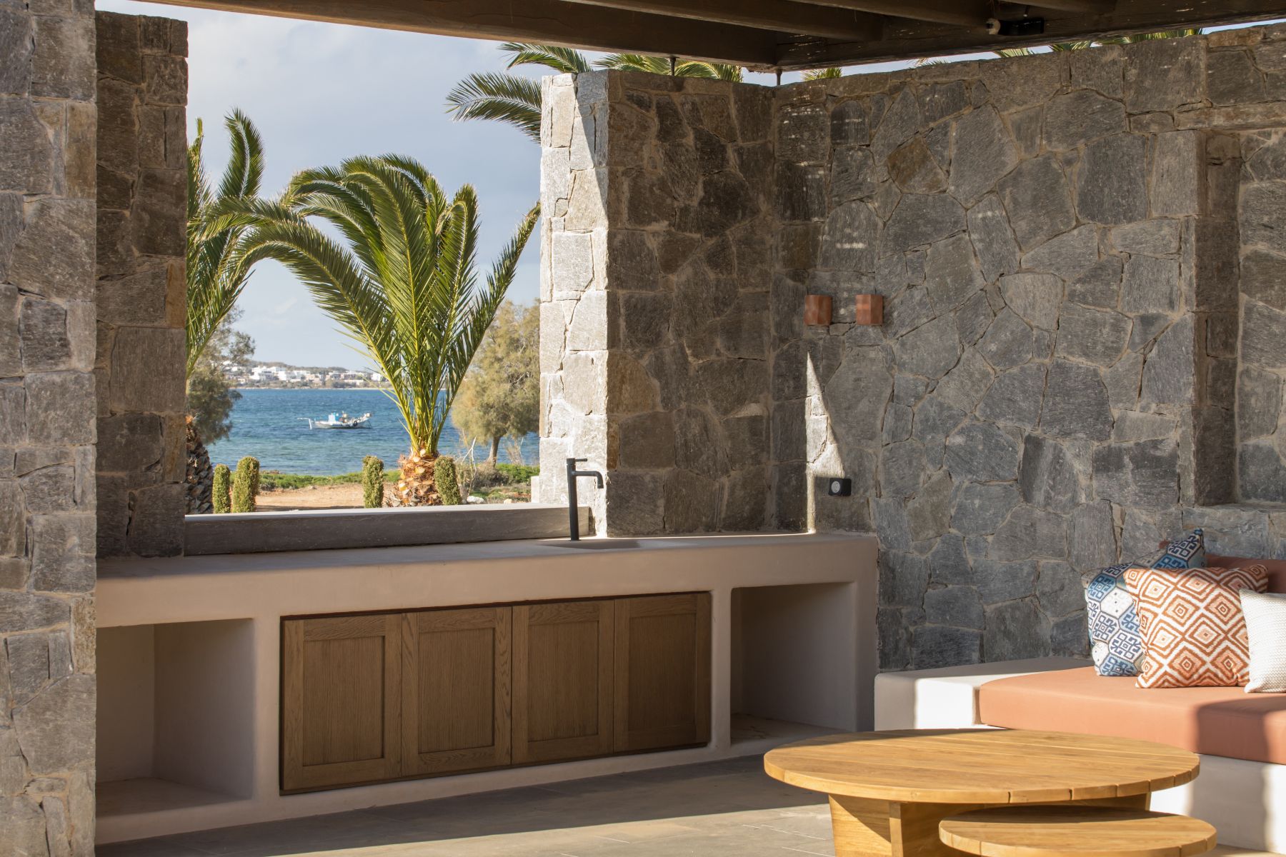 Outdoor kitchen at Villa Aliki, Paros