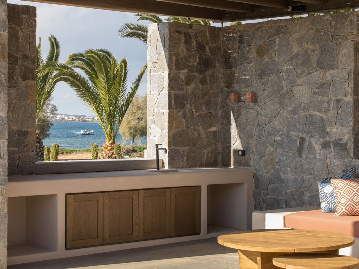 Outdoor kitchen at Villa Aliki, Paros