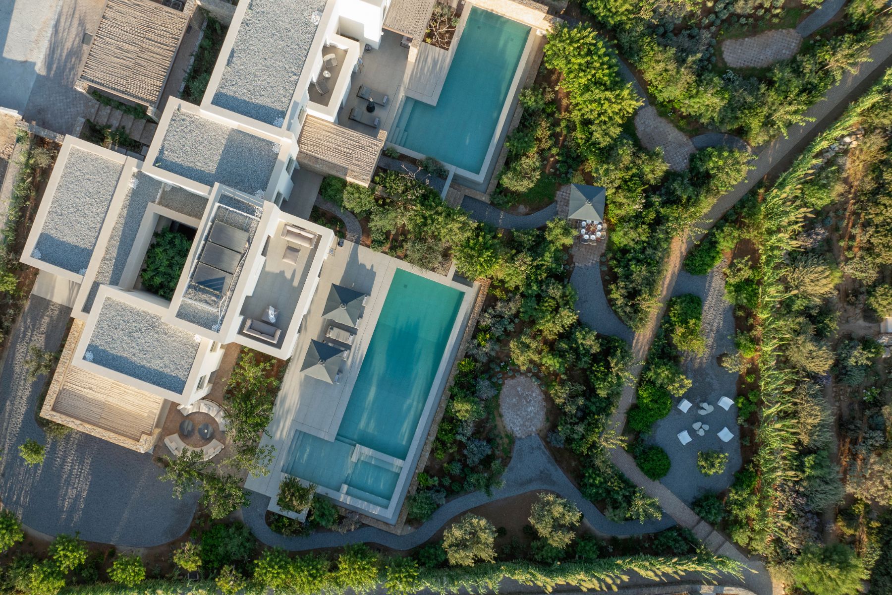 Aerial view of Villa Althea, Paros